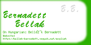 bernadett bellak business card